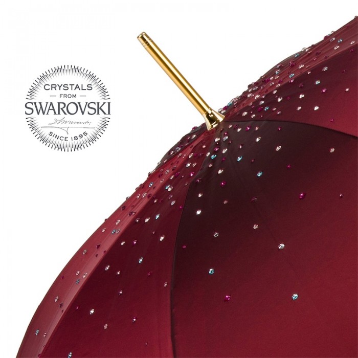 Парасолька Pasotti «Swarovski®» бургунді