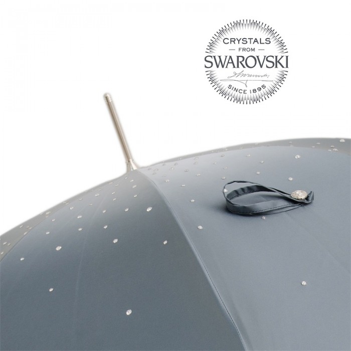 Зонт Pasotti «Swarovski®» серый