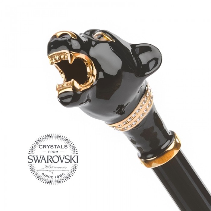 Зонт Pasotti «Чорная пантера» Swarovski®