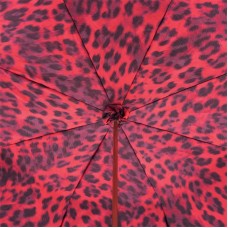 Зонт «Леопардовый» красный с черным