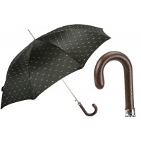 Зонт «Пейсли» с кожаной ручкой