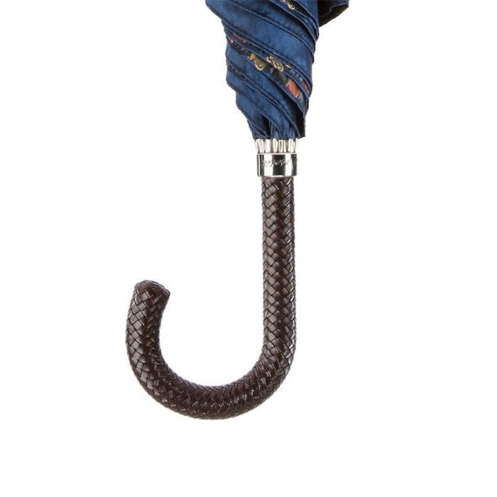 Зонт Pasotti «Пейсли» с плетеной ручкой