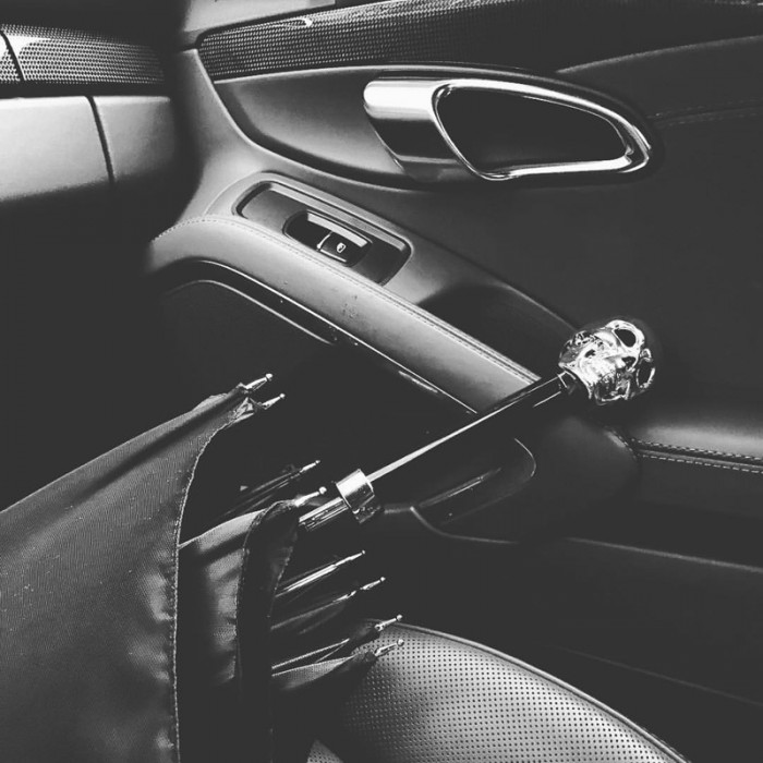 Зонт Pasotti «Серебряный череп»