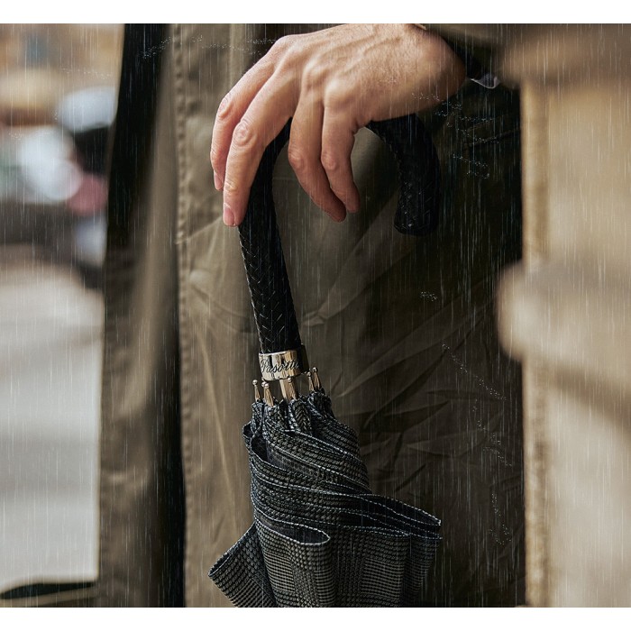 Зонт Pasotti «Милфорд» с плетеной ручкой