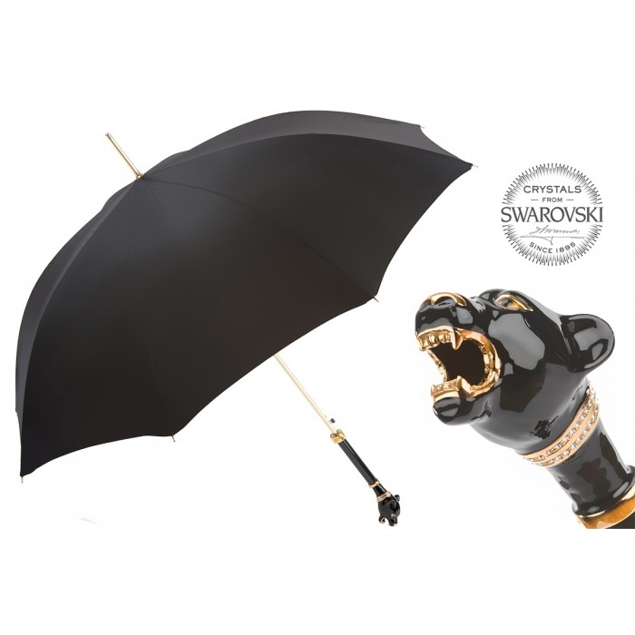 Зонт Pasotti «Чорная пантера» Swarovski®