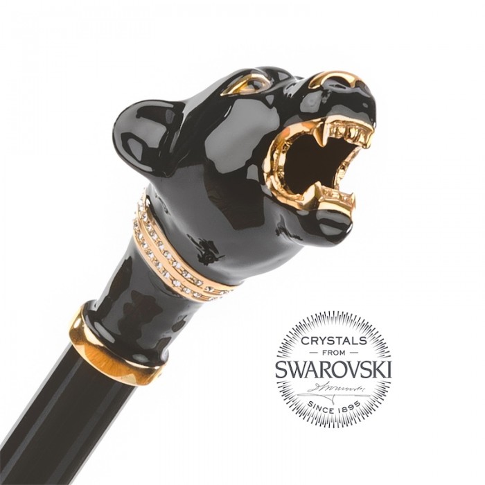 Зонт Pasotti «Чорная пантера» Swarovski®