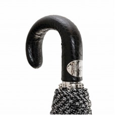 Зонт складной «Пье-де-пуль» с кожаной ручкой