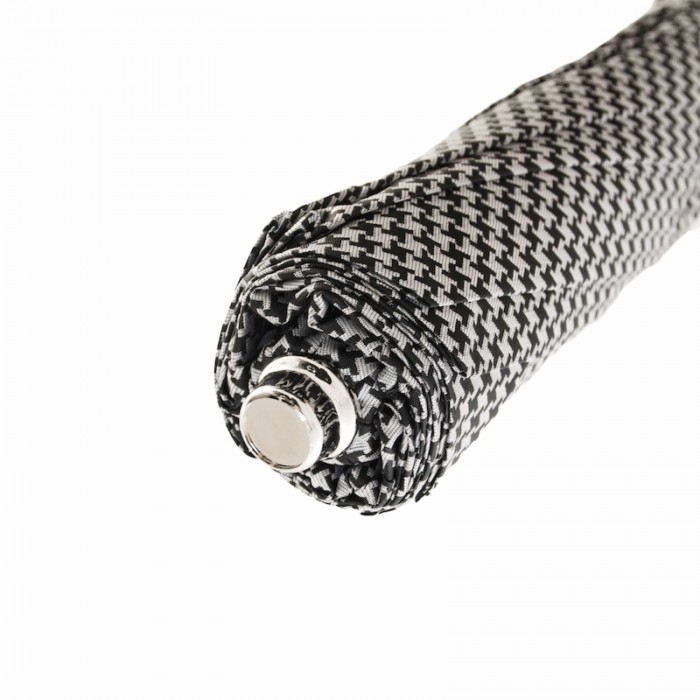 Зонт Pasotti складной «Пье-де-пуль» с кожаной ручкой