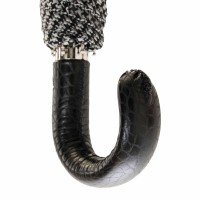 Зонт складной «Пье-де-пуль» с кожаной ручкой