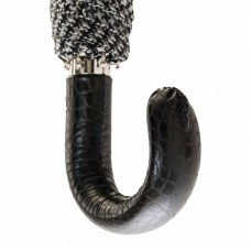 Зонт складной «Пье-де-пуль» с кожаной ручкой