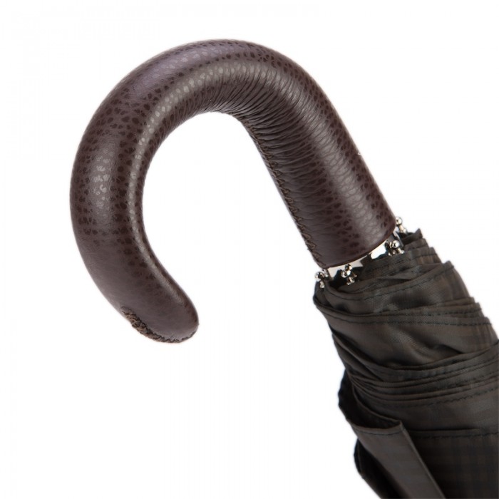 Зонт Pasotti складной «В клетку» коричневый